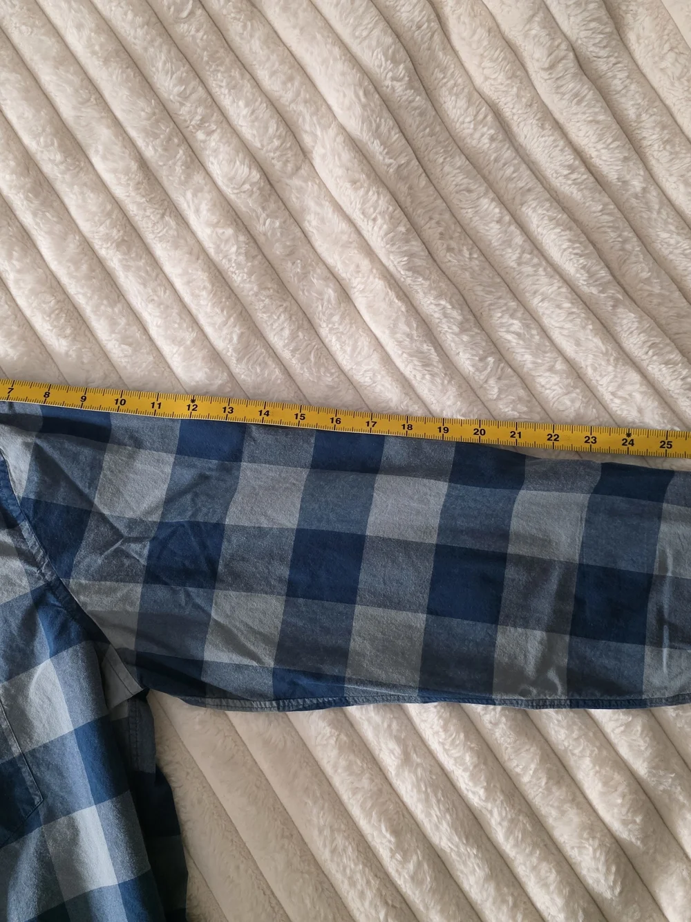 J. Crew Men's Blue Large Check Button-Down Shirt Size XL